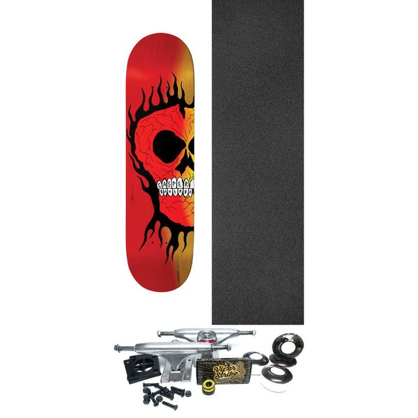 Baker Skateboards Casper Brooker Rasta Skull Skateboard Deck B2 - 8.5" x 32.25" - Complete Skateboard Bundle